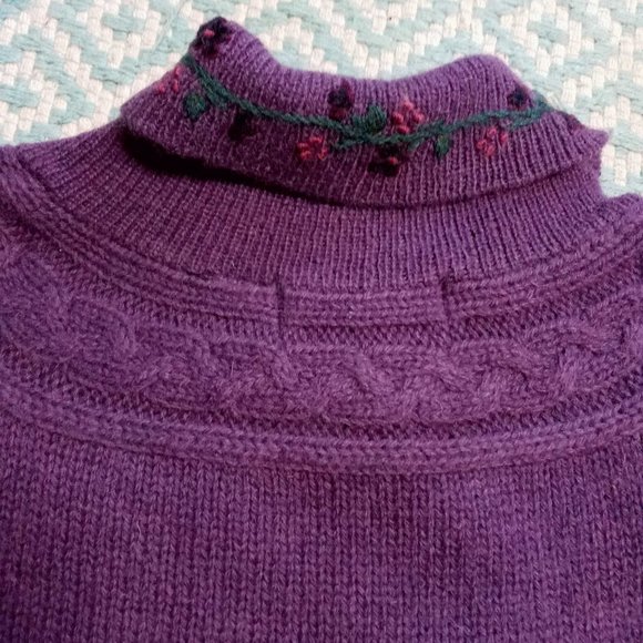 Eddie Bauer Purple Wool Sweater - Picture 3 of 5
